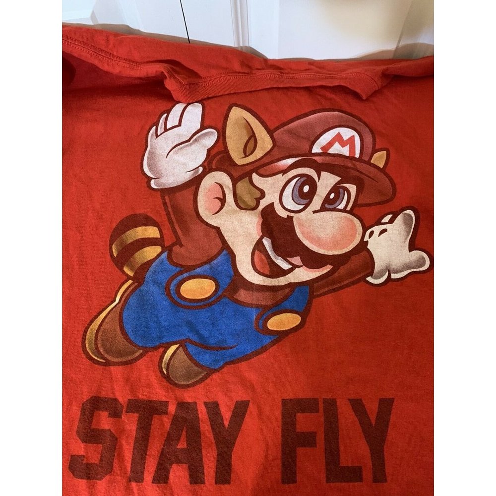 Super Mario‎ Bros 3 Stay Fly T Shirt Men’s Sz 2XL Red